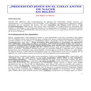 ¿PREEXISTIÓ JESÚS EN EL CIELO ANTES...