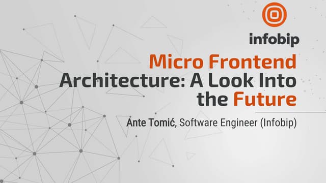 Shift Remote FRONTEND: Micro Frontend Architecture: A Look Into the Future - ...