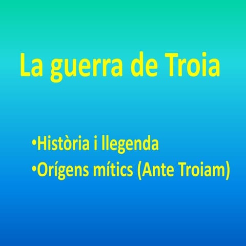 Ante troiam