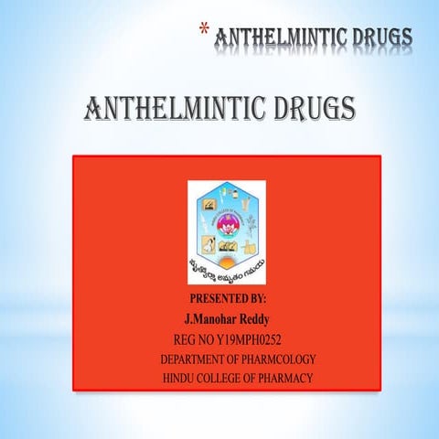 Anthelmintic drugs