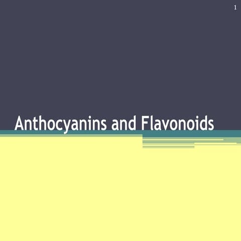 Anthocyanin n flavonoid