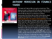 Anthony morrison on finance yahoo