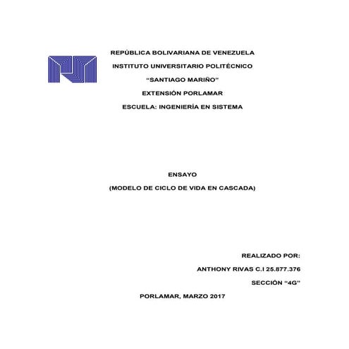 Anthony rivas ensayo