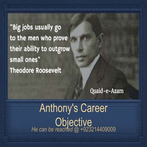 Anthony's career objective