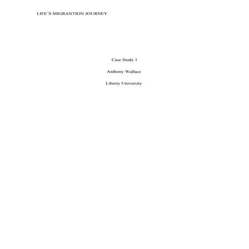 Anthony Wallace Case Study 1