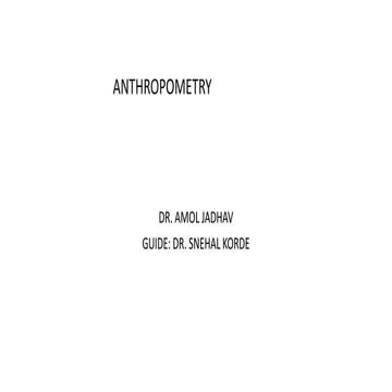 Anthropometry in children refers to the measurement of various physical chara...