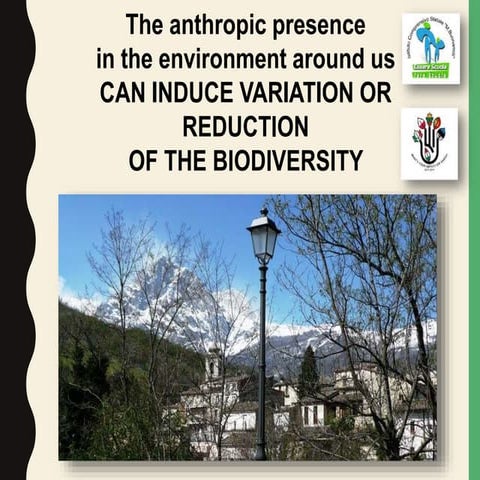 Anthropic presence & variation of biodiversity