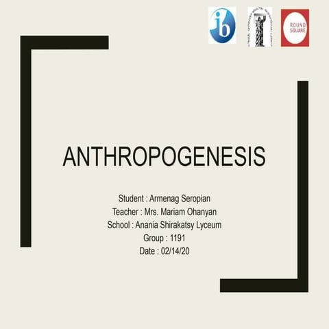 Anthropogenesis