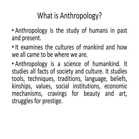 Anthropology