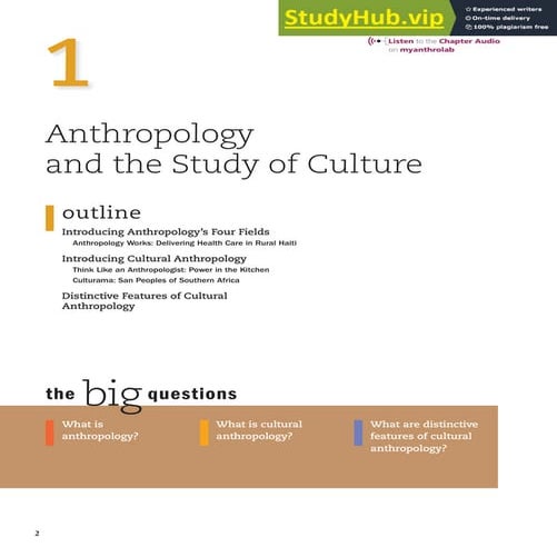 Anthropology And The Study Of Culture PDF