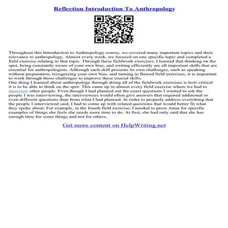 Anthropology Essay Topics