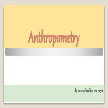 Anthropometric measurements adult and paediatrics
