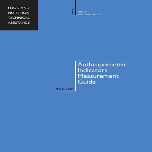 Anthropometric measuring guide