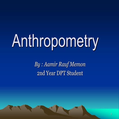 Anthropometry pps