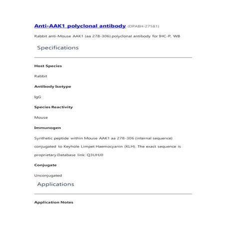Anti aak1 polyclonal antibody