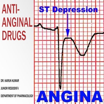 Anti anginal drugs, uses, mechanism of action, adverse effects