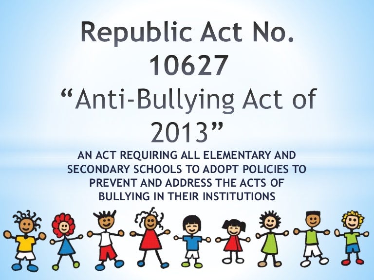 Anti Bullying Act 13 Do No 40 S 12