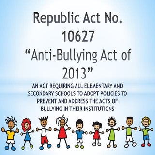 Anti bullying Act 2013 & DO no. 40 ...