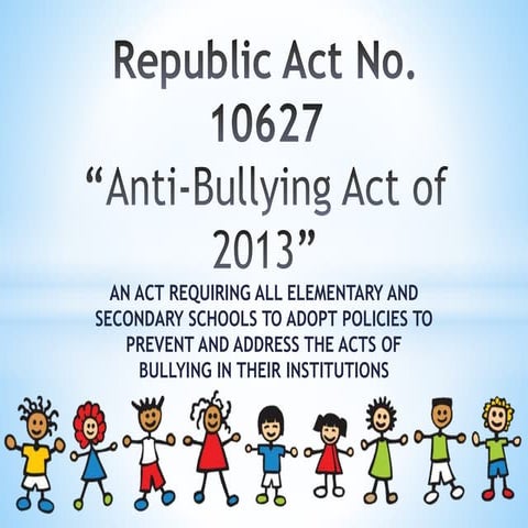 Anti bullying Act 2013 & DO no. 40 s. 2012