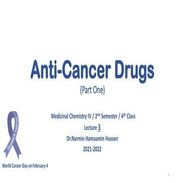 Anti-Cancer Drugs-Alkylating agents  