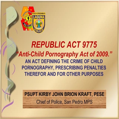 Anti child pornography