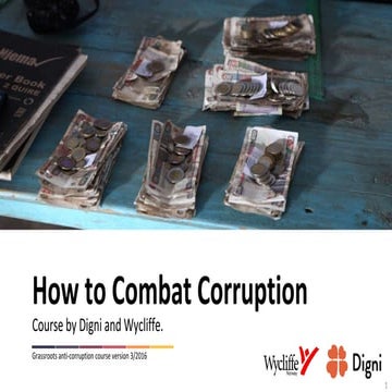 Digni Anti corruption presentation
