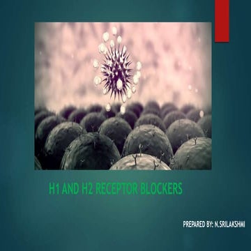 ANTI-HISTAMINES AND ITS DRUGS WITH SAR AND