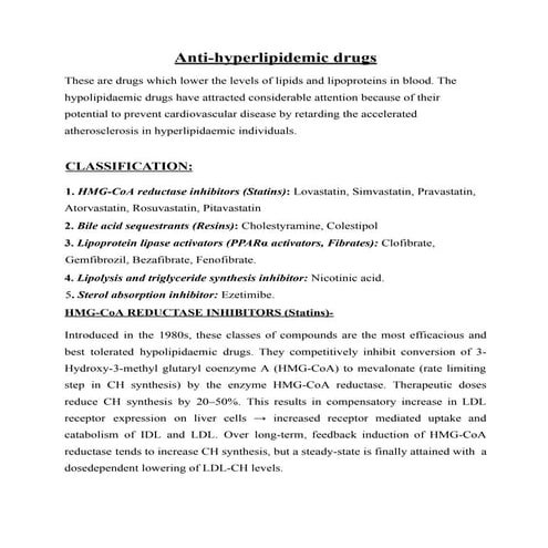 Study of Pharmacology of Anti-Hyperlipidemic drugs.pdf
