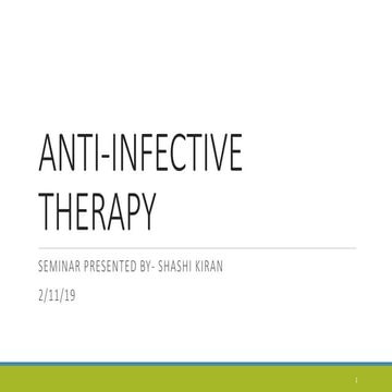 Anti-infective therapy in periodontics