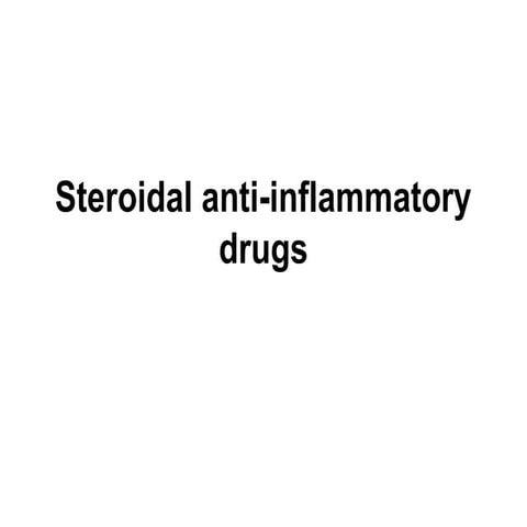 Comprehensive Overview of Steroidal Anti-Inflammatory Drugs and ...