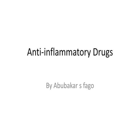 Anti inflammatory drugs