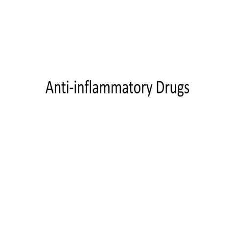 Anti inflammatory drugs (2)