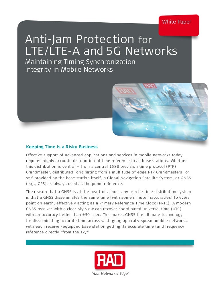Anti jam Protection for LTE/LTEA and 5G White Paper