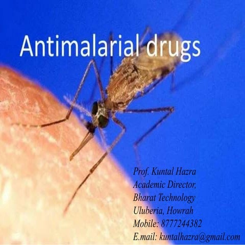 Anti-malarial drug description in m. Pharm