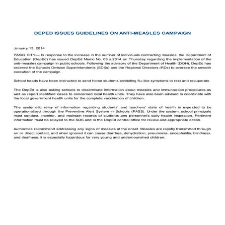 Anti  measles campaign