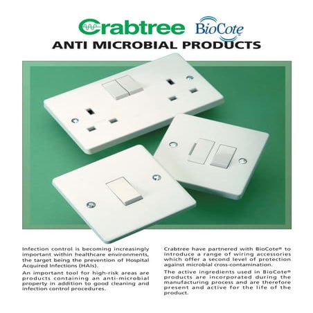 Crabtree Anti microbial Wiring Accessories
