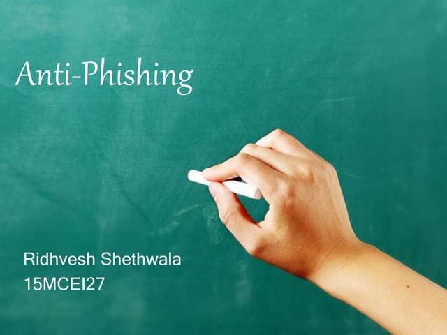 Anti phishing
