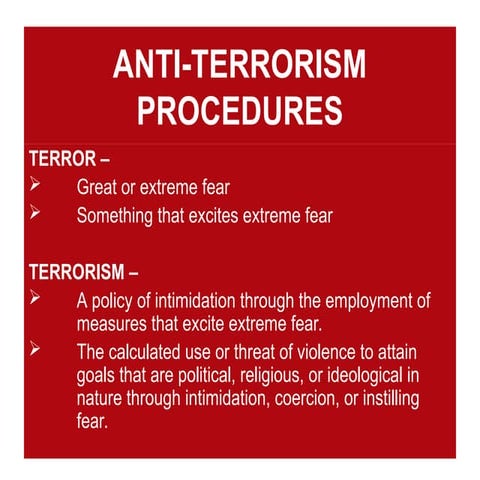 ANTI-TERRORISM PROCEDURES FOR  SECURITY.ppt