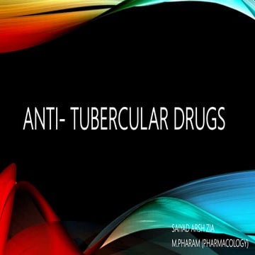Anti  tubercular drugs