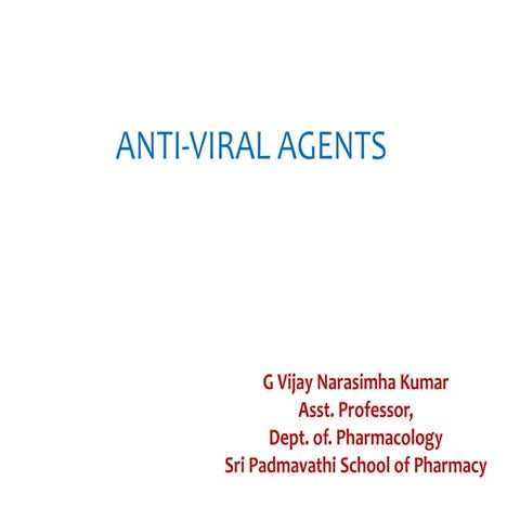 Anti viral agents