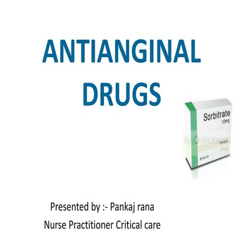 Antianginal drug