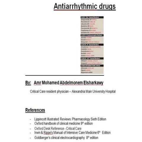 Antiarrhythmic drugs