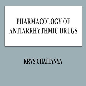 Pharmacology of Antiarrhythmic drugs