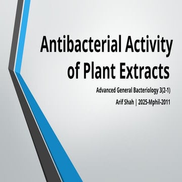 Comprehensive Analysis of Antibacterial Activity in Plant Extracts and ...