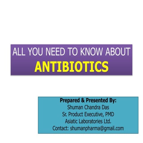 Antibiotic Ppt By Shuman 2 Pptx