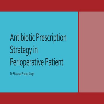 Antibiotic prescription strategy in perioperative patient