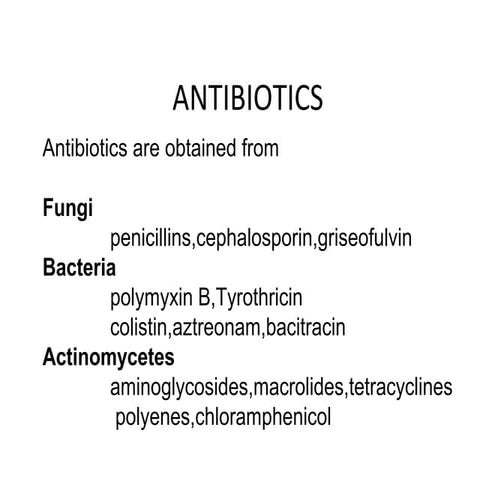 Antibiotics basic | PPT