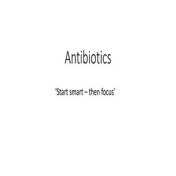 Antibiotics- penicillin