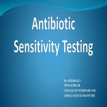 Antibiotic sensitivity testing  
