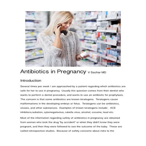 Antibiotics in pregnancy